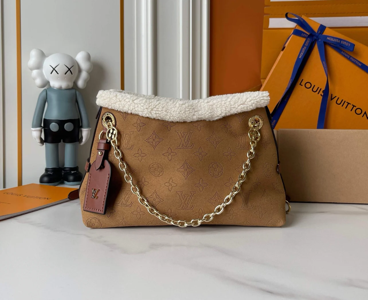 Carryall BB - Real Leather & Coated Canvas Tote