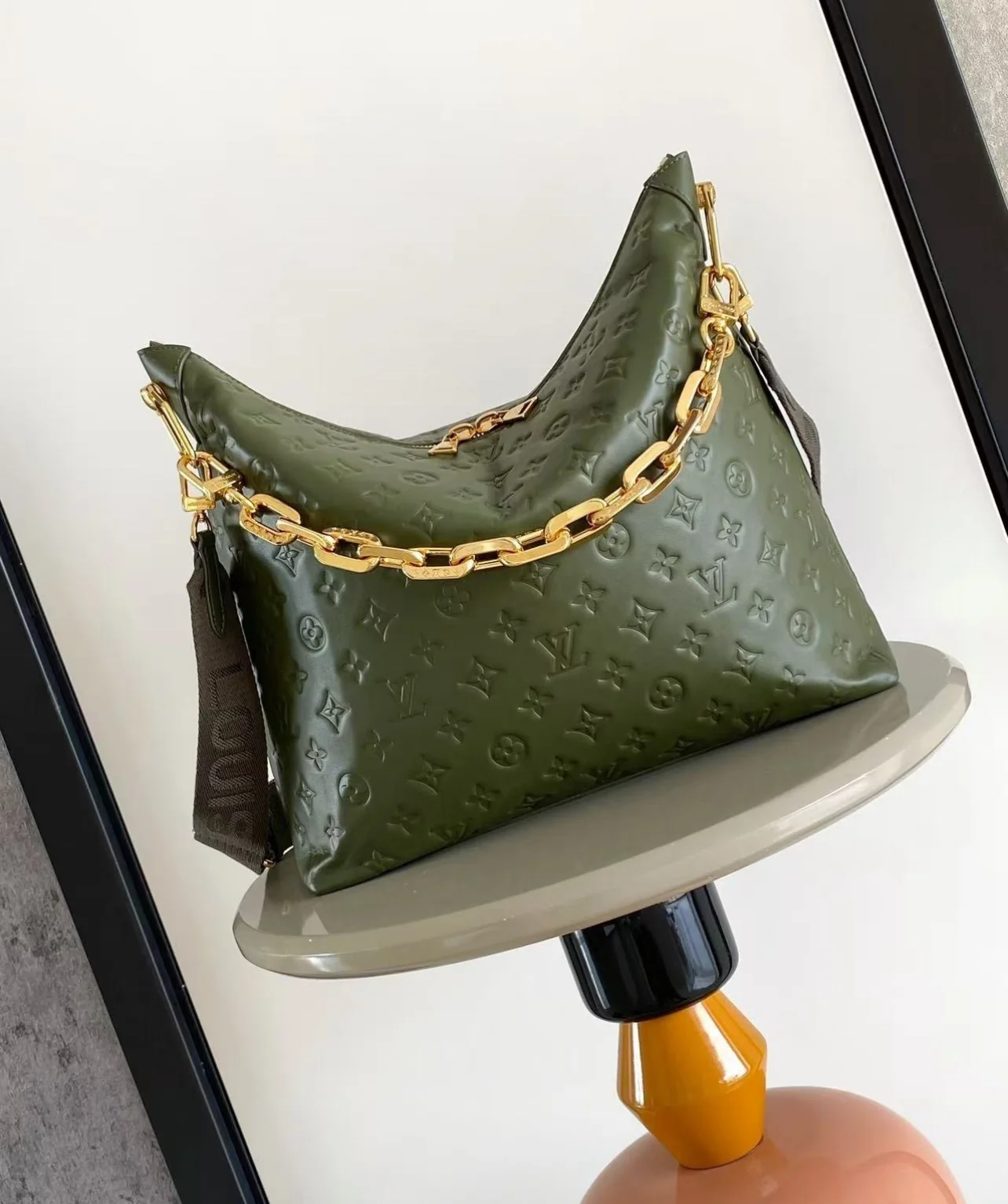 Coussin Hobo Shoulder Bag – Premium Genuine Leather, Spacious 38cm
