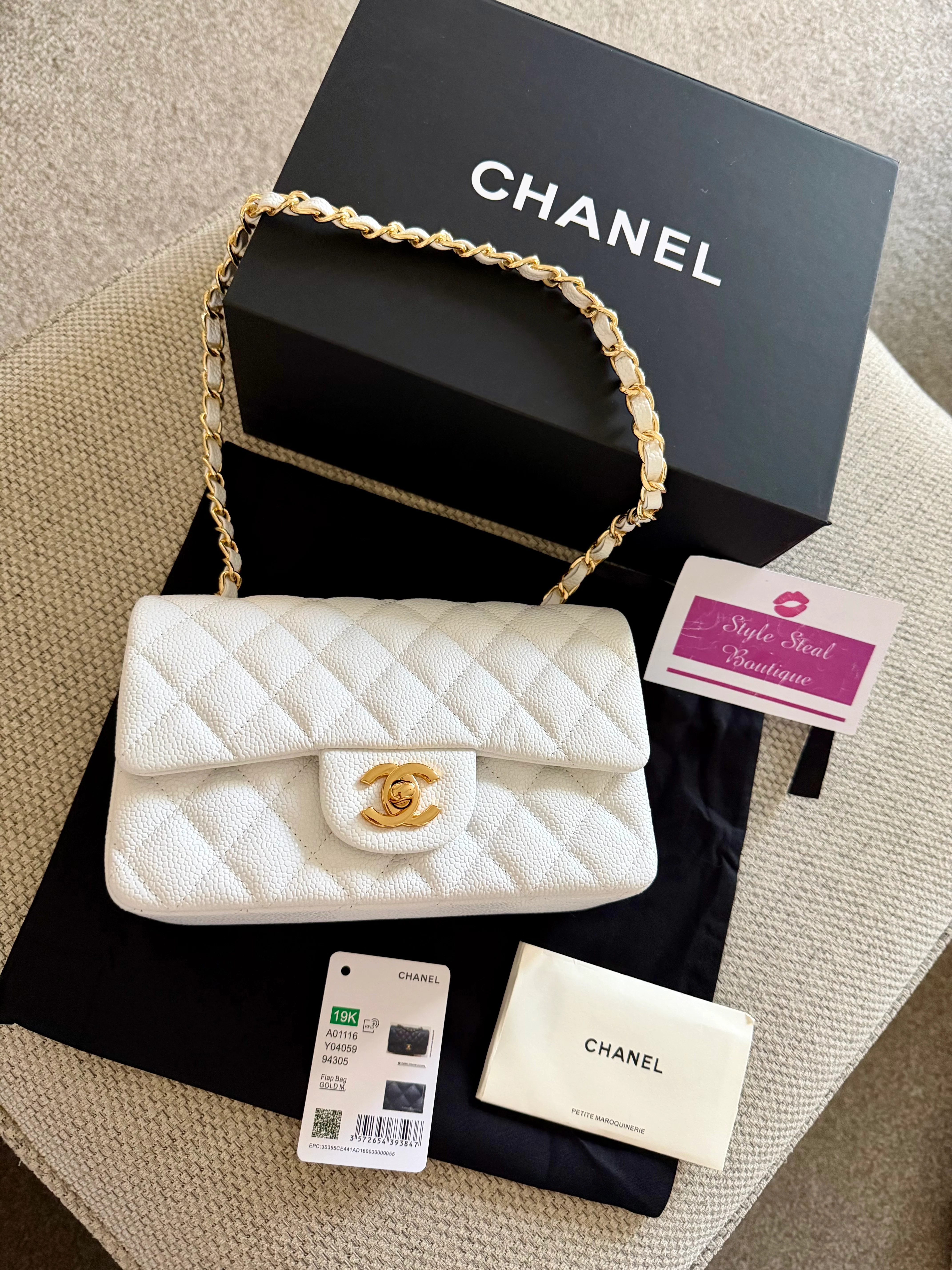 CC Mini Classic Flap - 20cm Real Leather Crossbody Bag