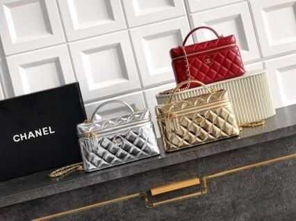 Trendy Vanity Real Leather Crossbody Bag（19cm×14cm×5cm）