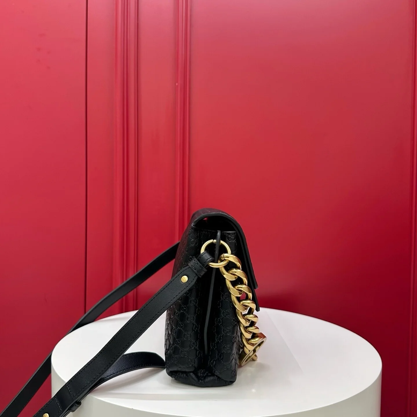 Real Leather Medium Chain Bag | 28cm Classic Shoulder Bag