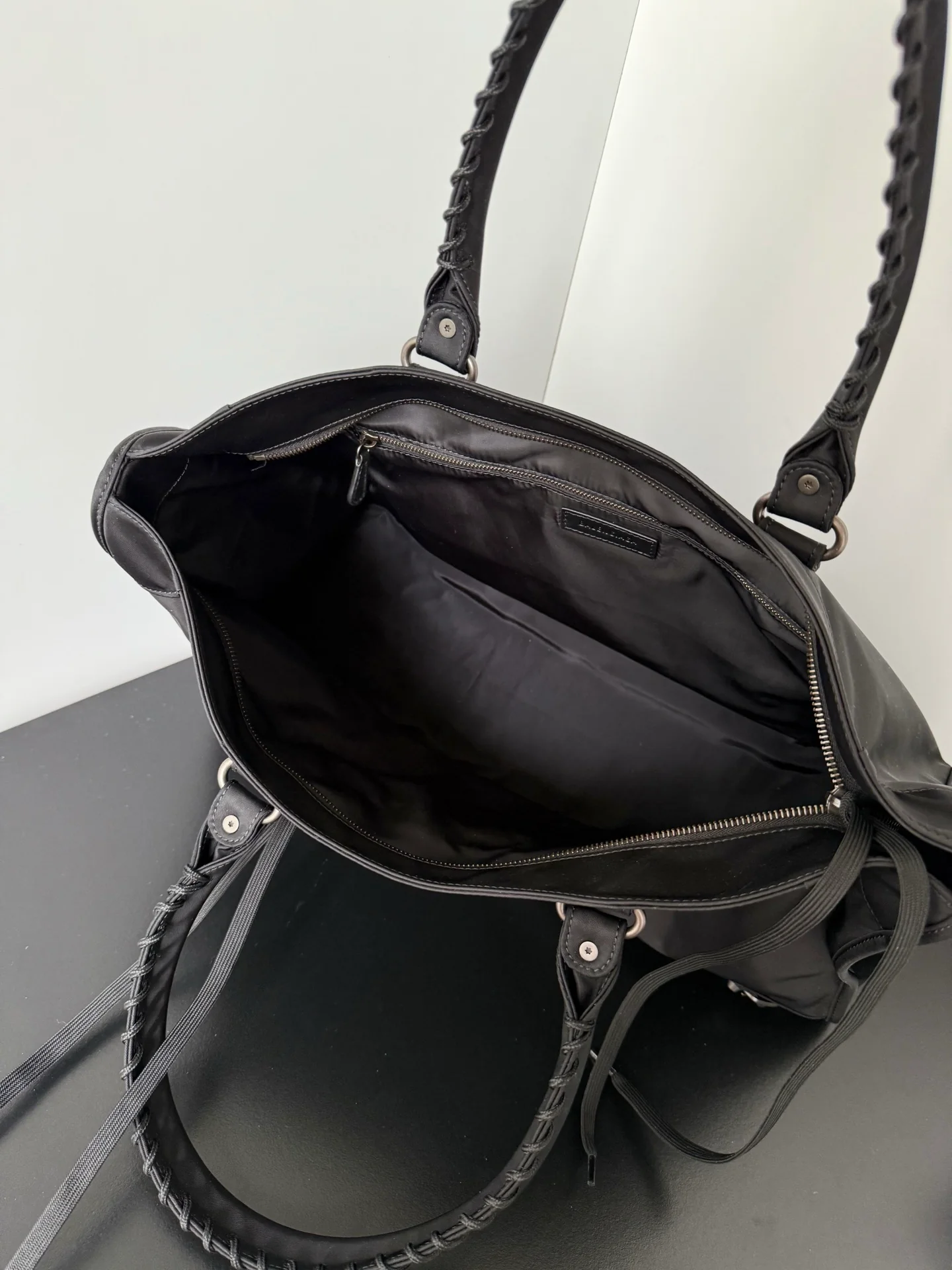 Moto Large City Bag – Real Lambskin Leather, 46cm x 29cm x 16cm