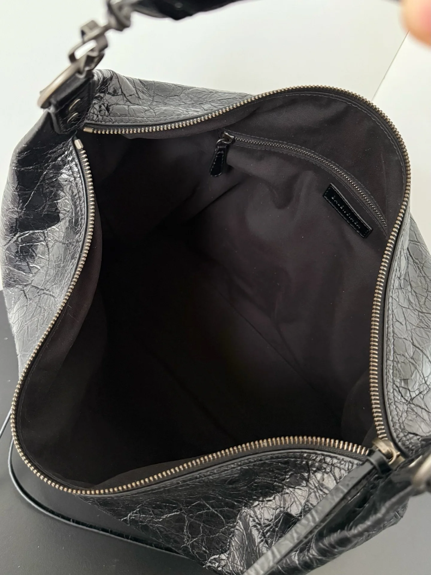 City Hobo Lambskin Leather Tote Bag