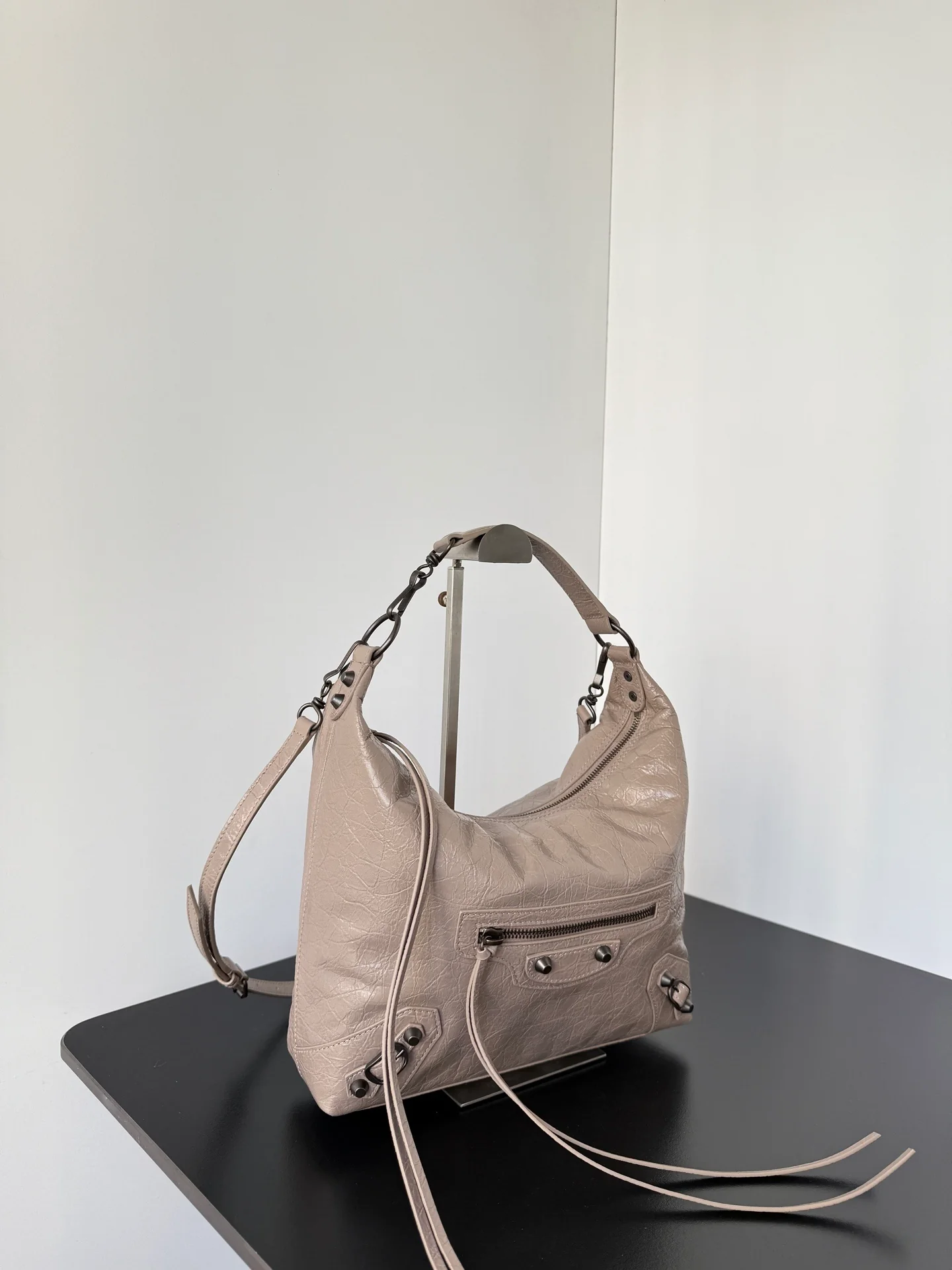 City Small Hobo Bag - Premium Lambskin Leather