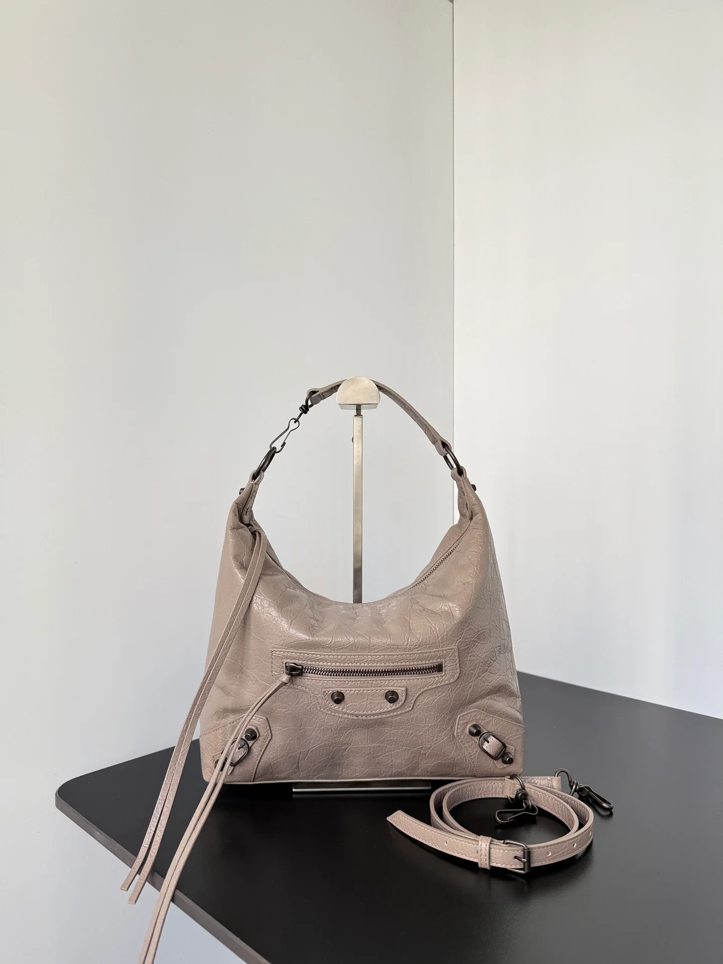 City Small Hobo Bag - Premium Lambskin Leather