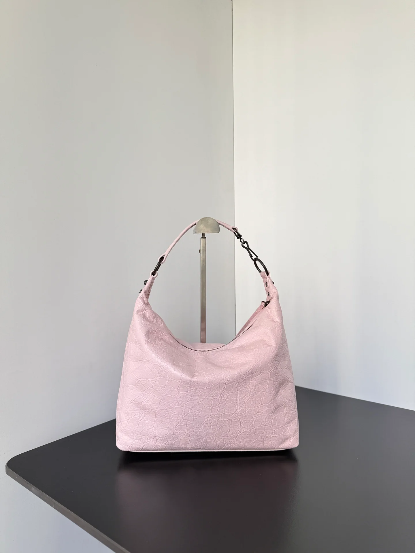 City Small Hobo Lambskin Leather Crossbody Bag