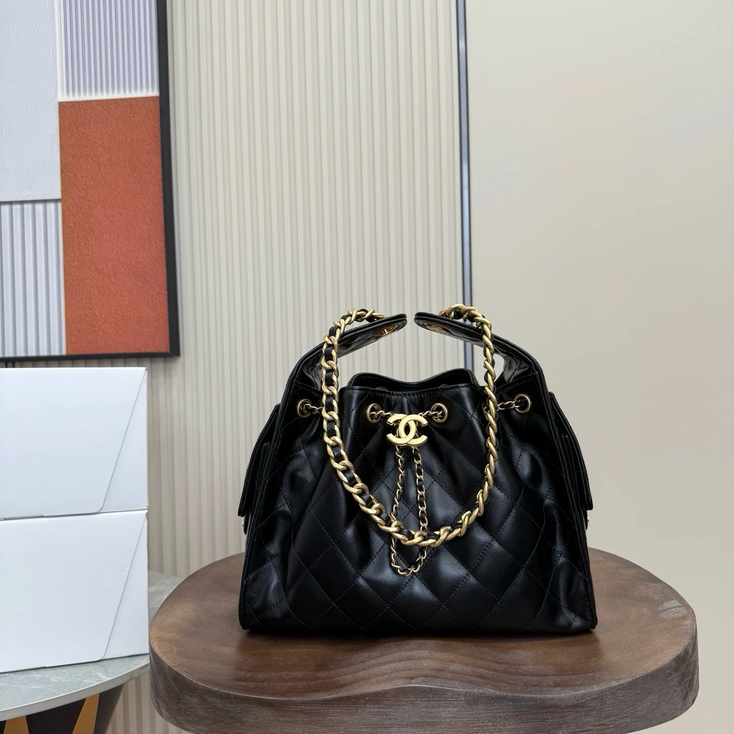 CC Hobo Leather Shoulder Bag