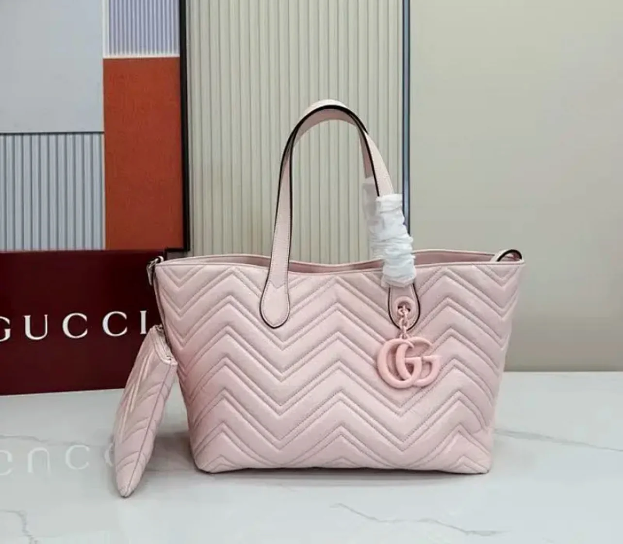 GG Tote Bag in Real Leather