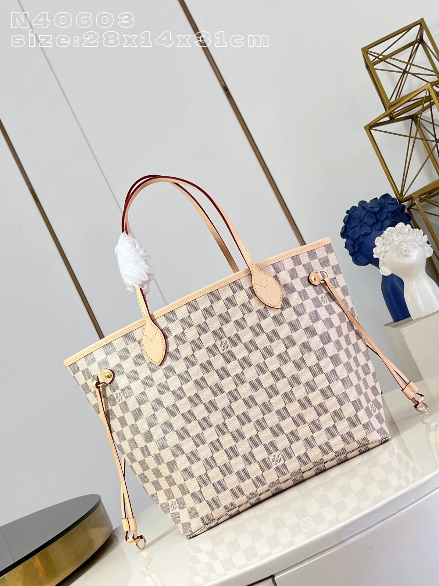 Neverfull PM - Premium Leather and Coated Canvas Tote Bag