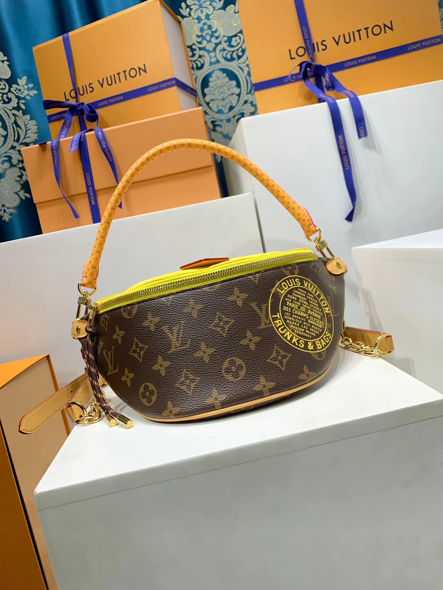 Premium Leather and Coated Canvas Bumbag