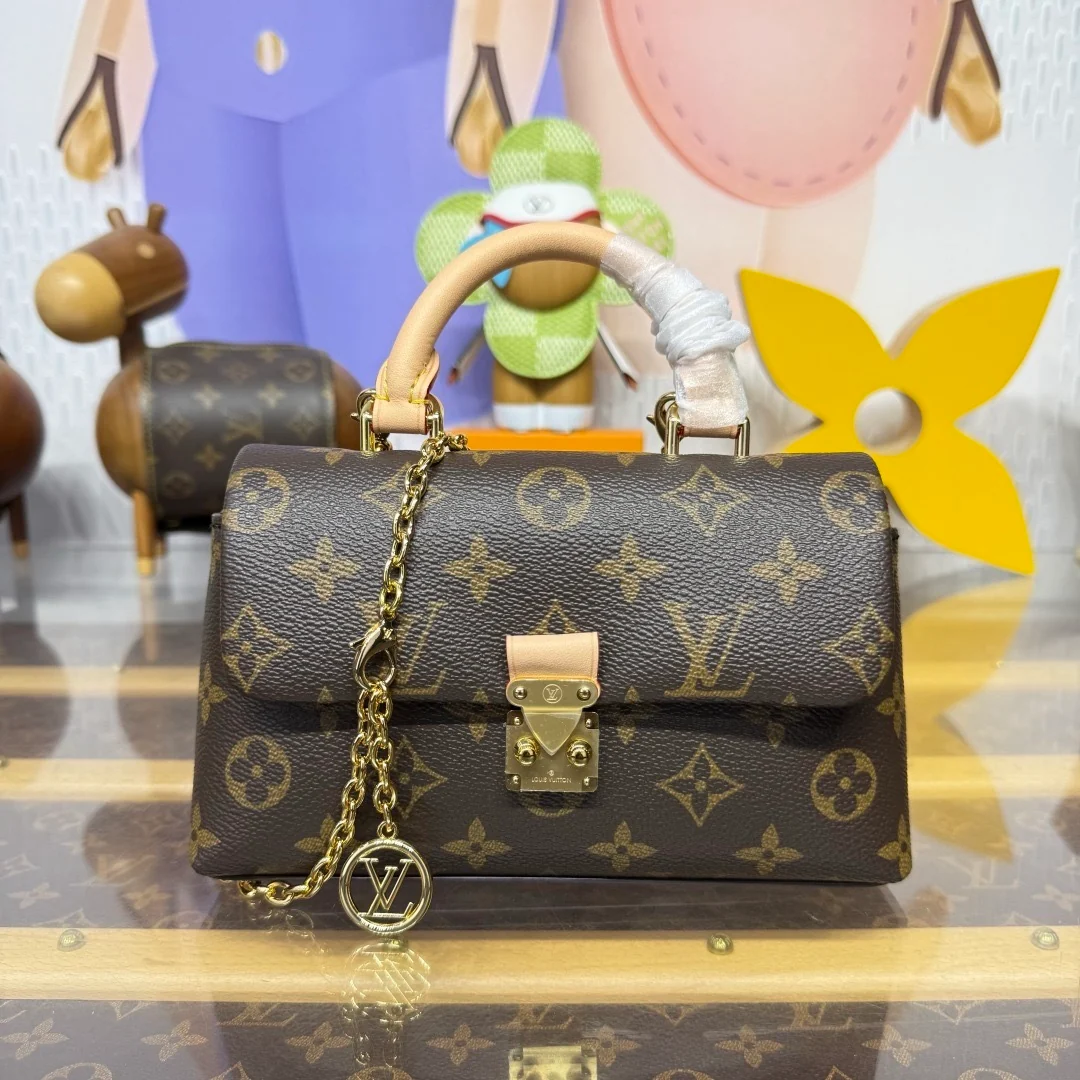 Madeleine Mini Crossbody Bag in Leather and Coated Canvas