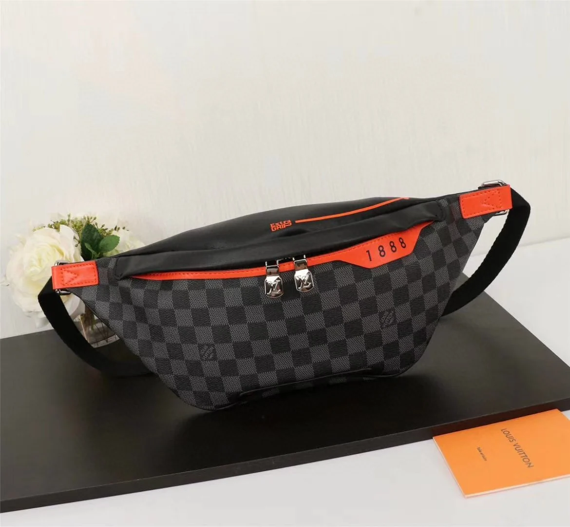 LV Checkered Fanny Pack – Classic Crossbody Bag for Everyday Use
