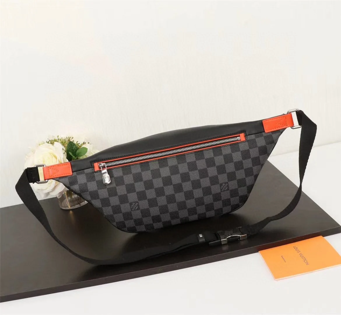 LV Checkered Fanny Pack – Classic Crossbody Bag for Everyday Use
