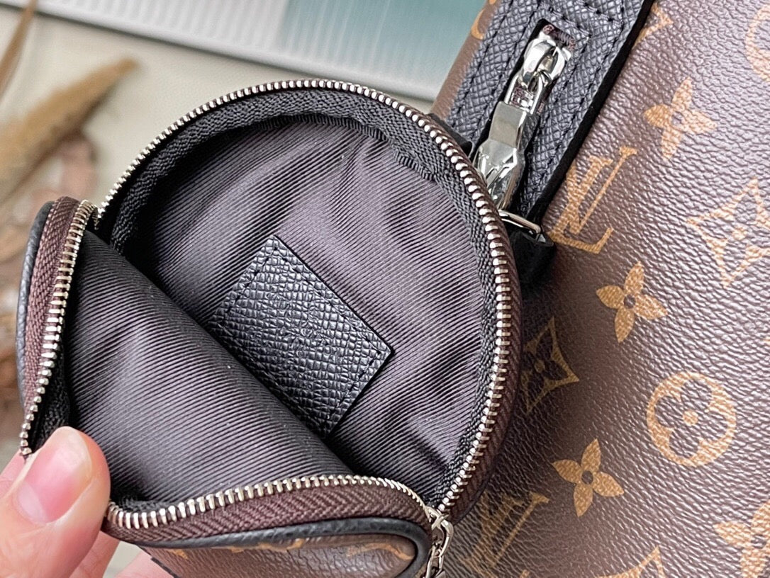 LV Duo Sling Bag Brown - Versatile Crossbody for Daily Carry