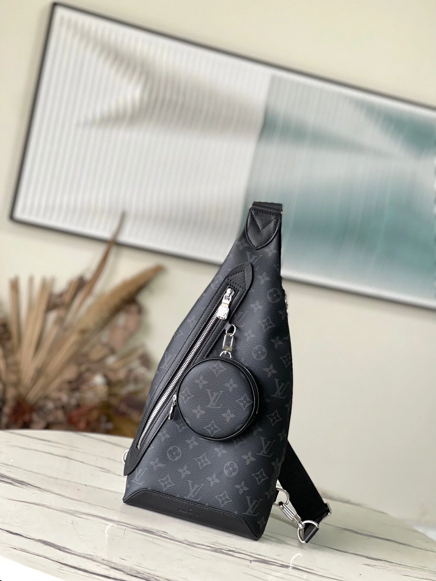 Louis Vuitton Duo Sling Bag in Black